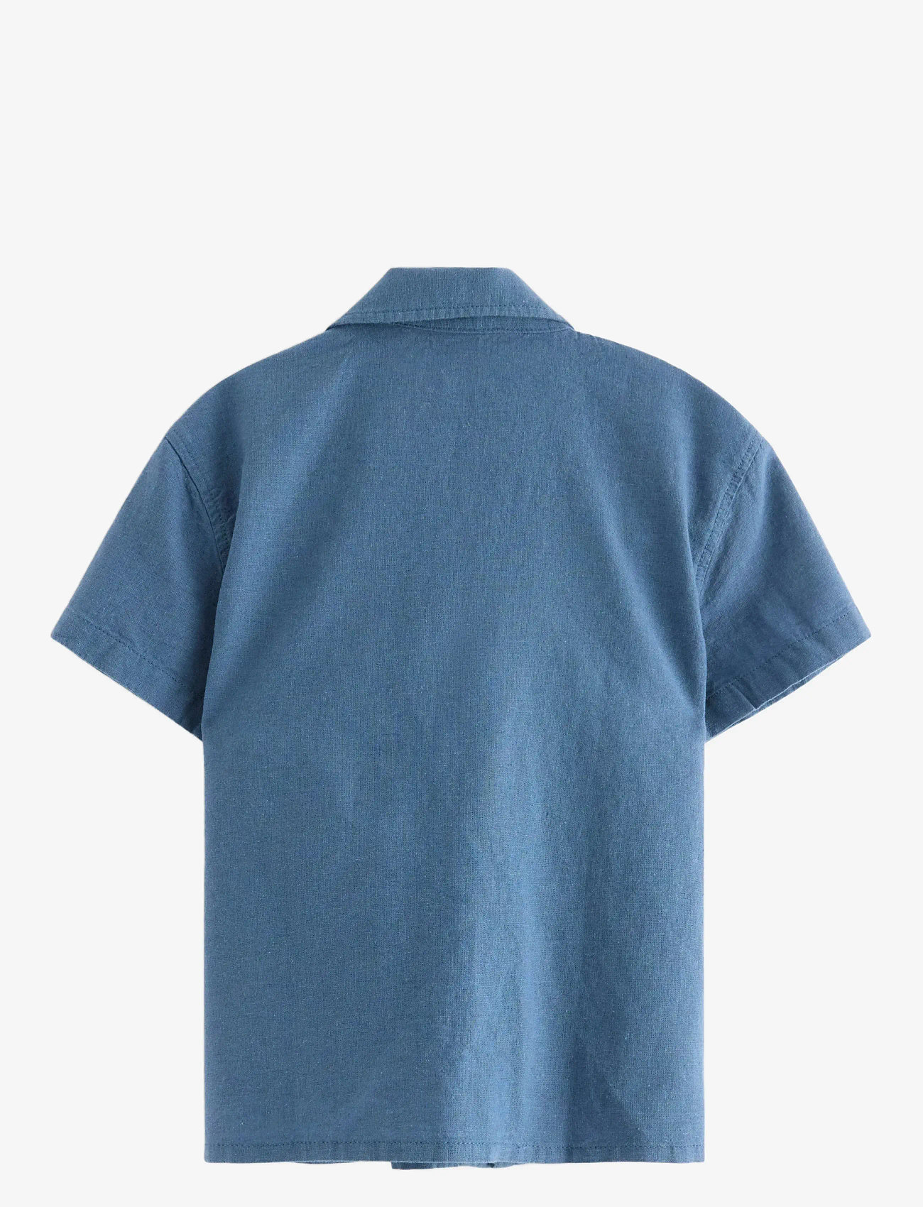 Lindex - Shirt ss Linen - dusty blue - 2