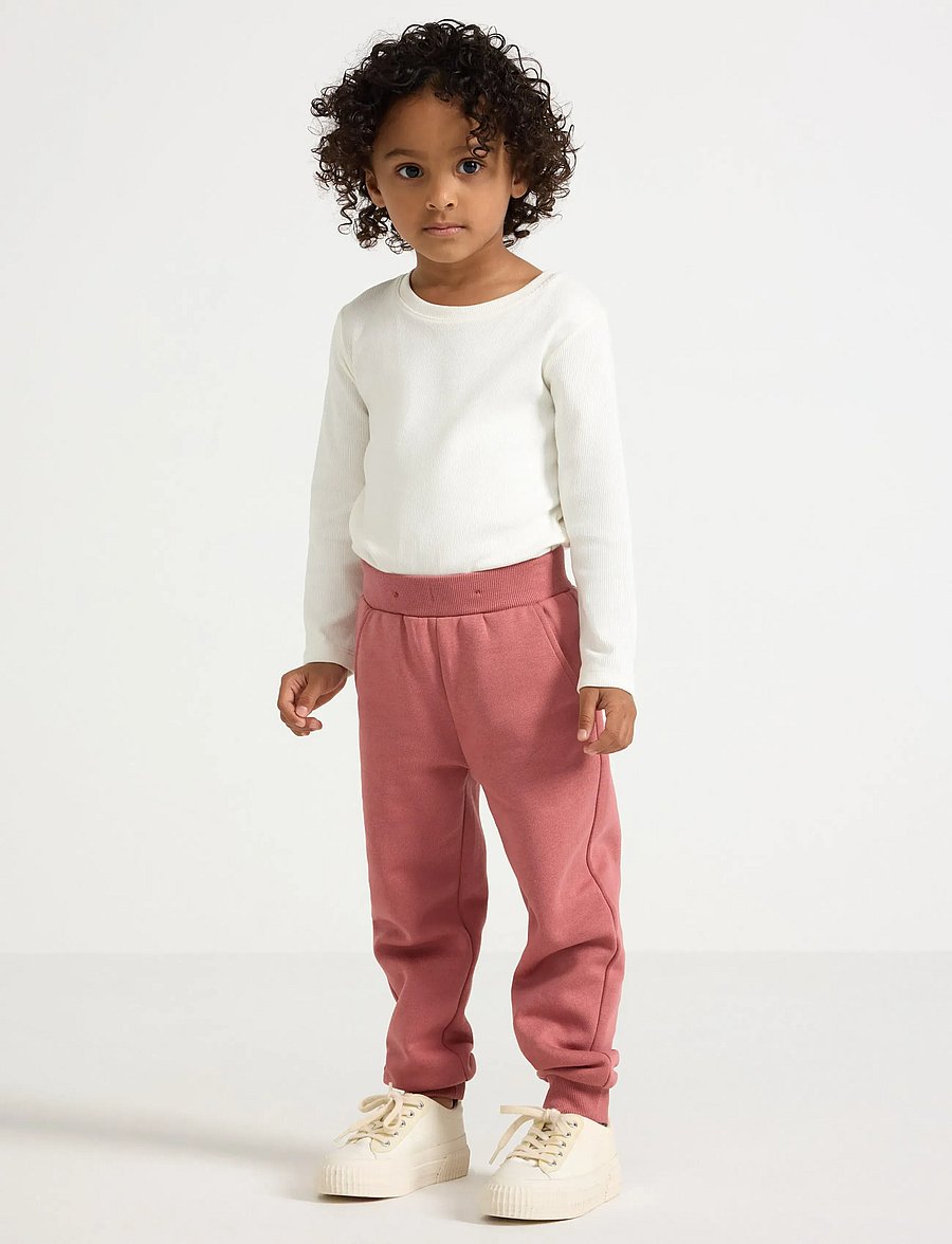 Lindex - Trousers basic - jogginghosen - dark dusty pink - 0