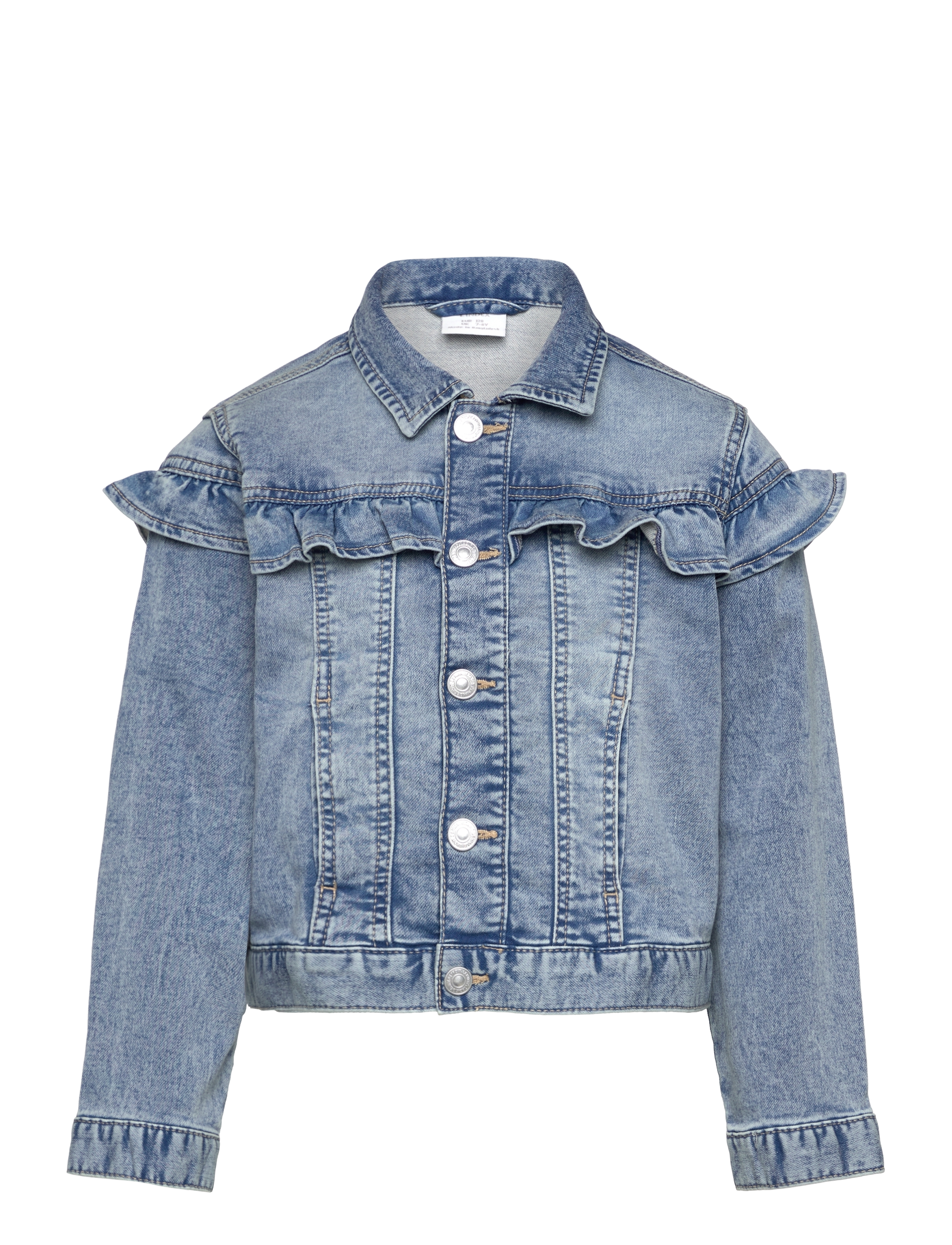 LINDEX Jacke Denim Frill Blau - 116 - Kinder
