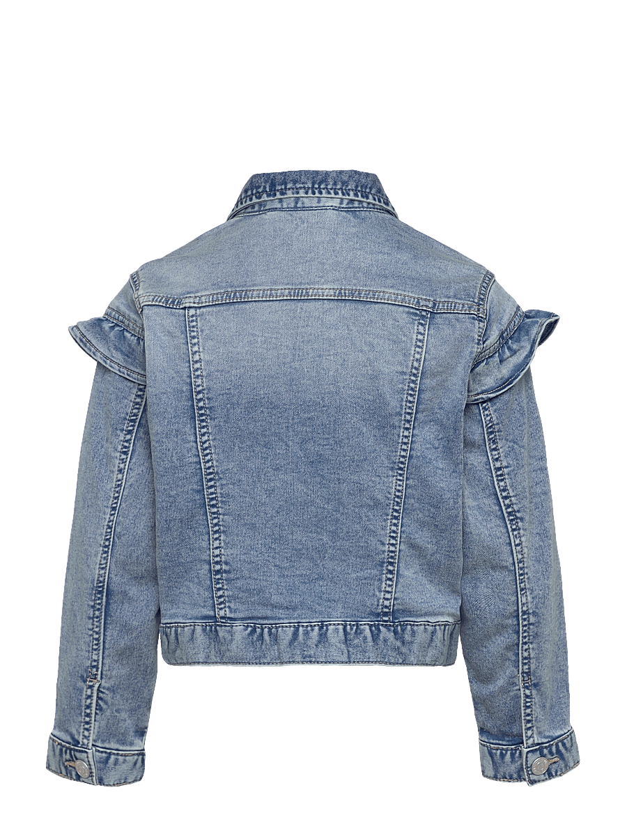 Lindex - Jacket denim frill - jeansjacken - light denim - 2