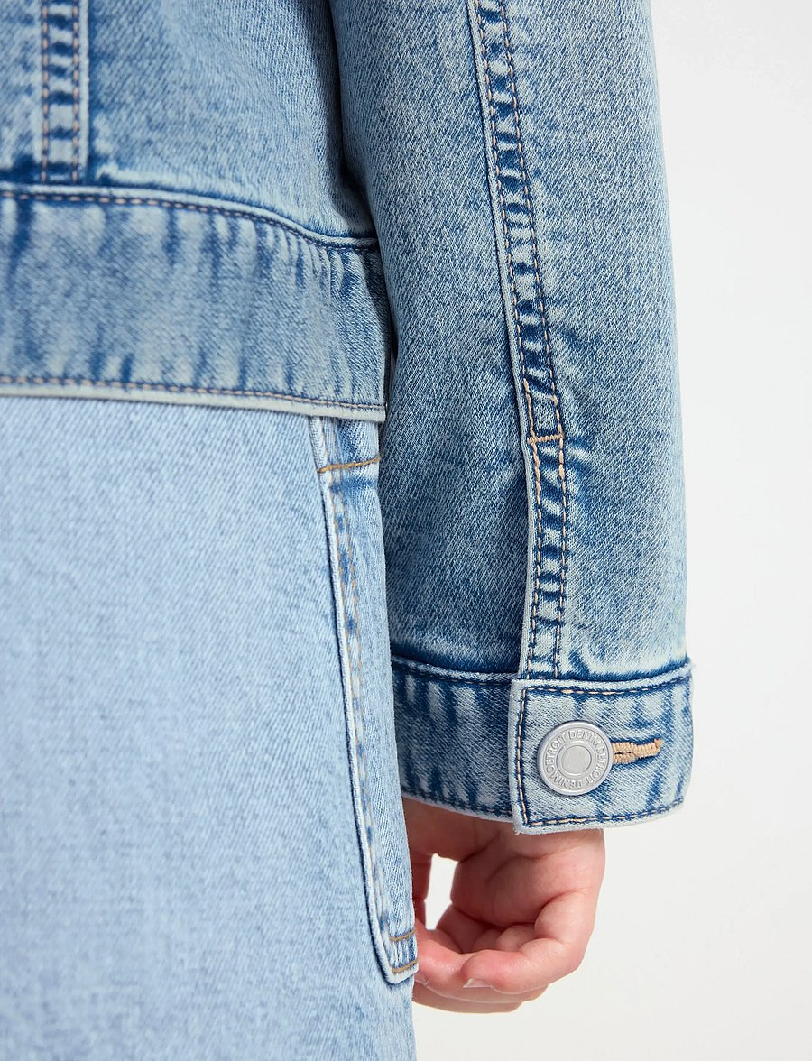Lindex - Jacket denim frill - jeansjacken - light denim - 4