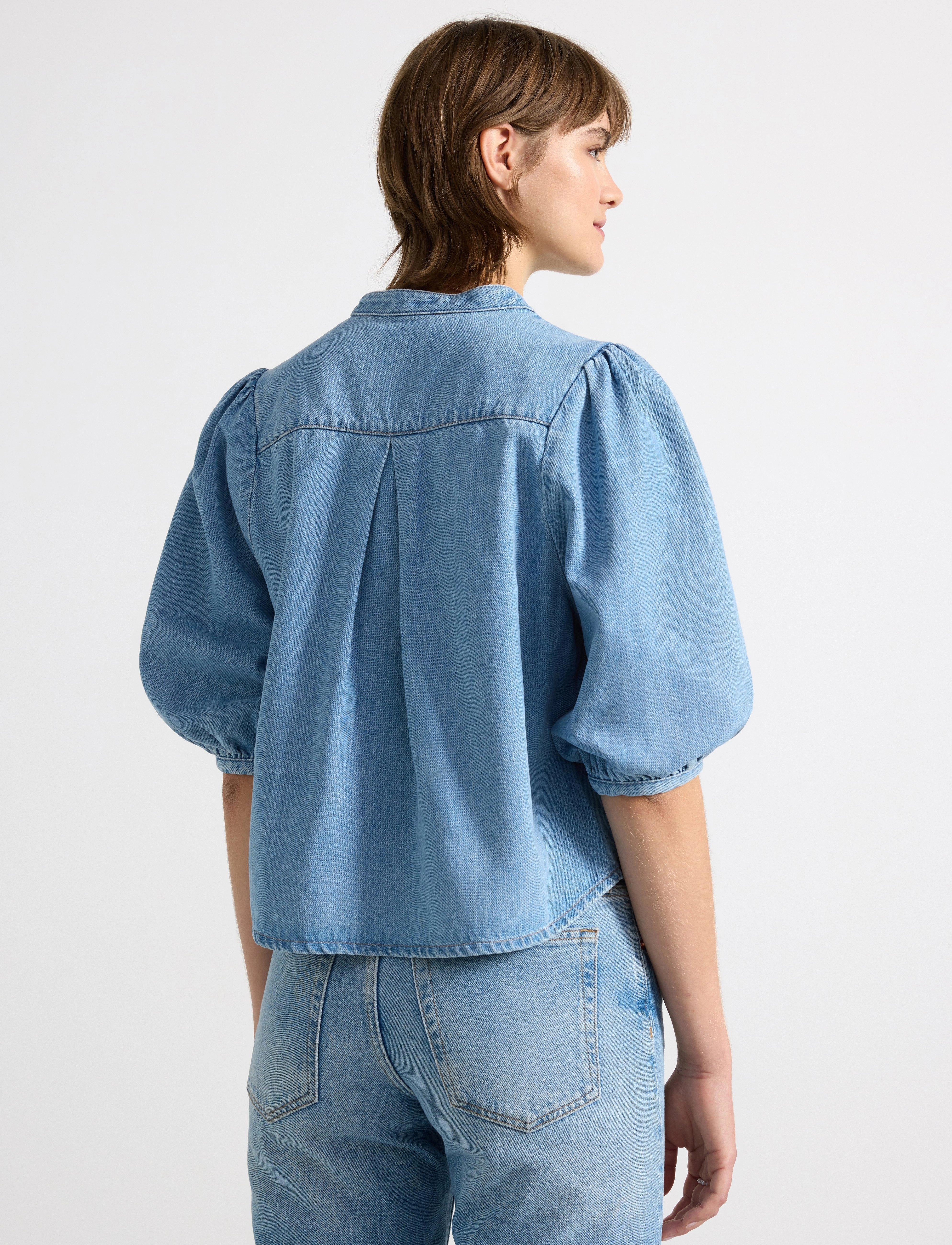 Lindex - Blouse Jossan - denimskjorter - light denim - 3