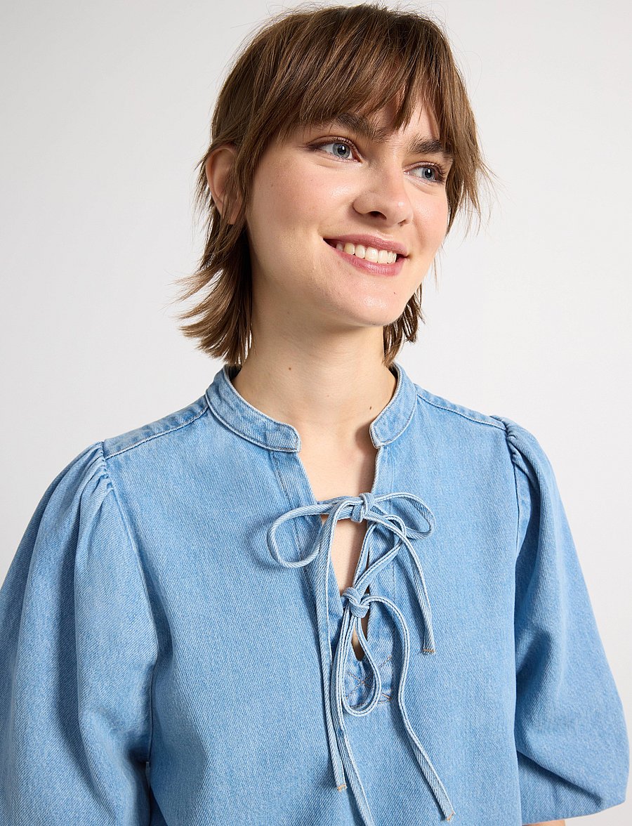 Lindex - Blouse Jossan - jeanshemden - light denim - 4