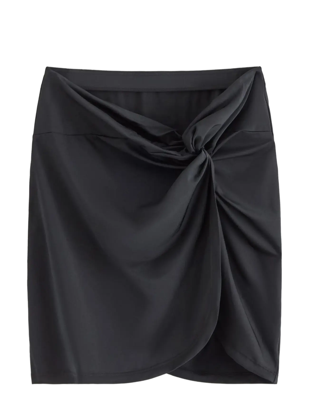 Lindex Swim skirt Twist Shiny - Bademode - BLACK / black