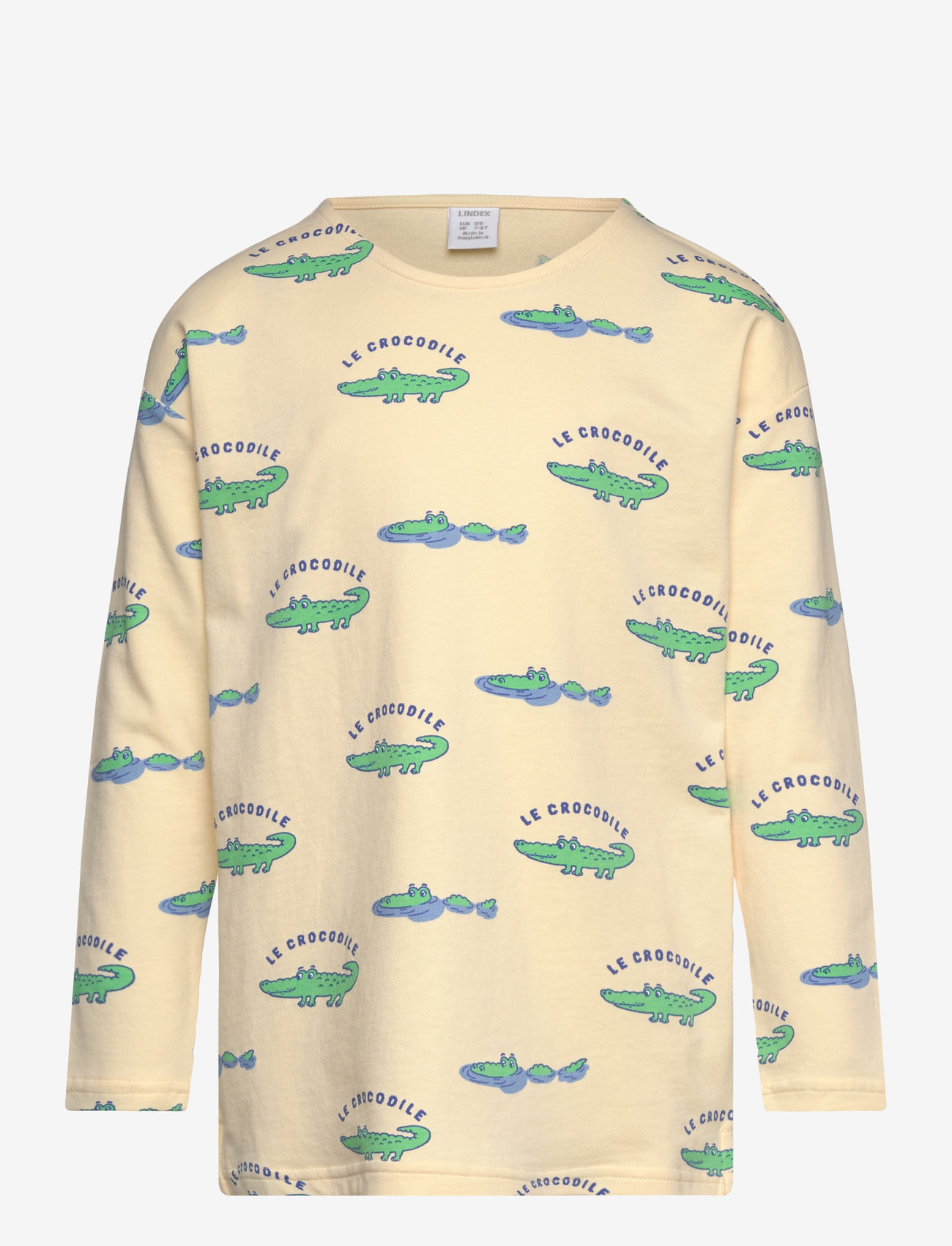 Lindex - Top LS crocodile aop - sügisesed riided - light yellow - 0