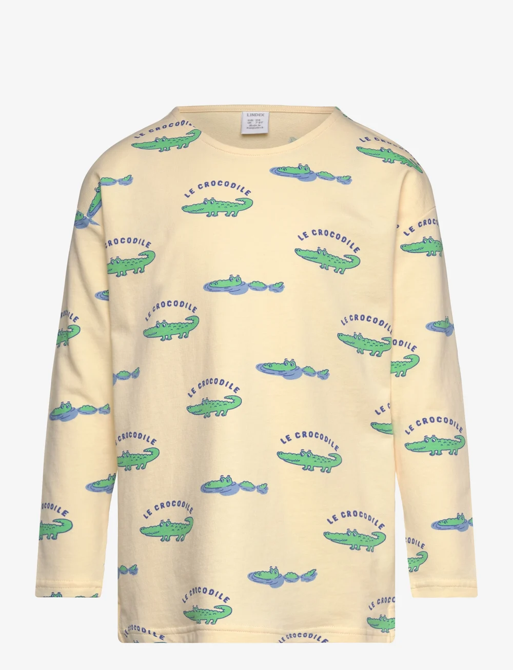 Lindex - Top LS crocodile aop - pikkade varrukatega t-särgid - light yellow - 1