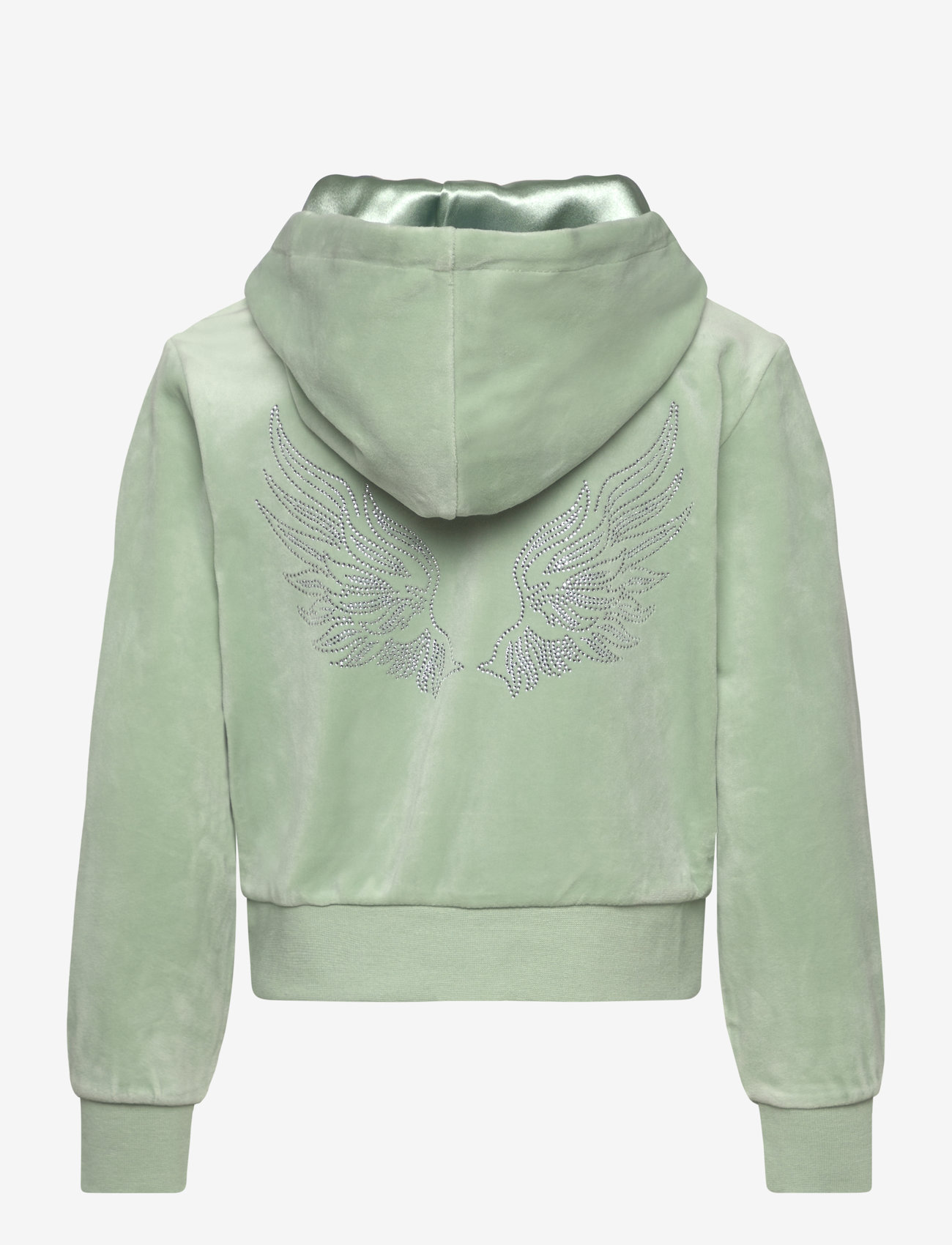 Lindex - Velour hoodie - hettegensere - light dusty green - 2