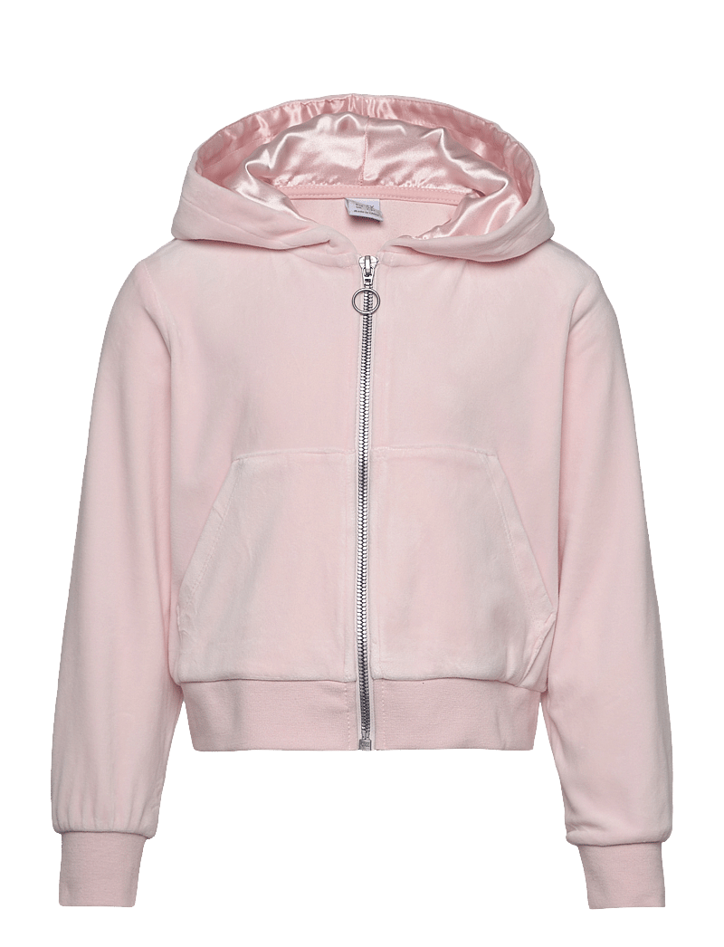 Lindex - Velour hoodie - light pink - 1
