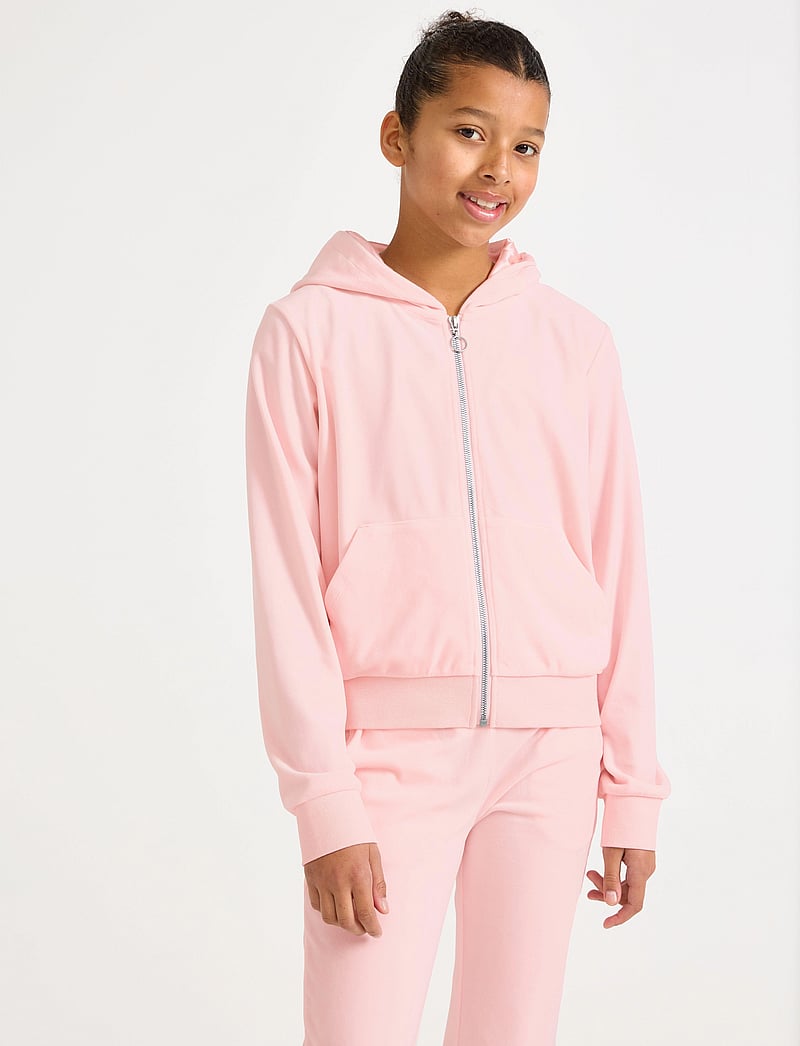 Lindex - Velour hoodie - light pink - 0