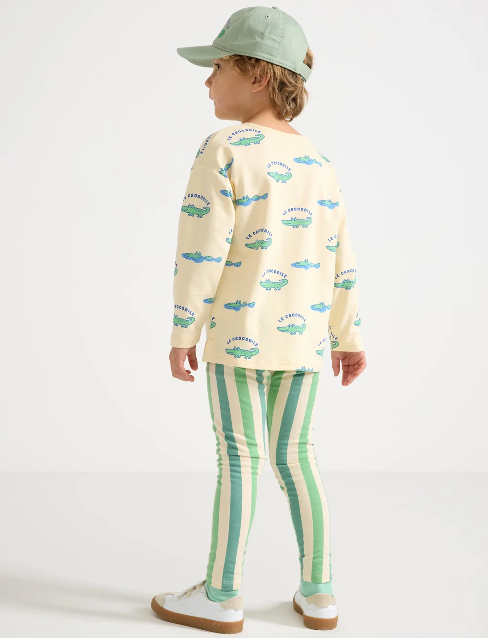 Lindex - Leggings striped - leggings - dusty green - 3