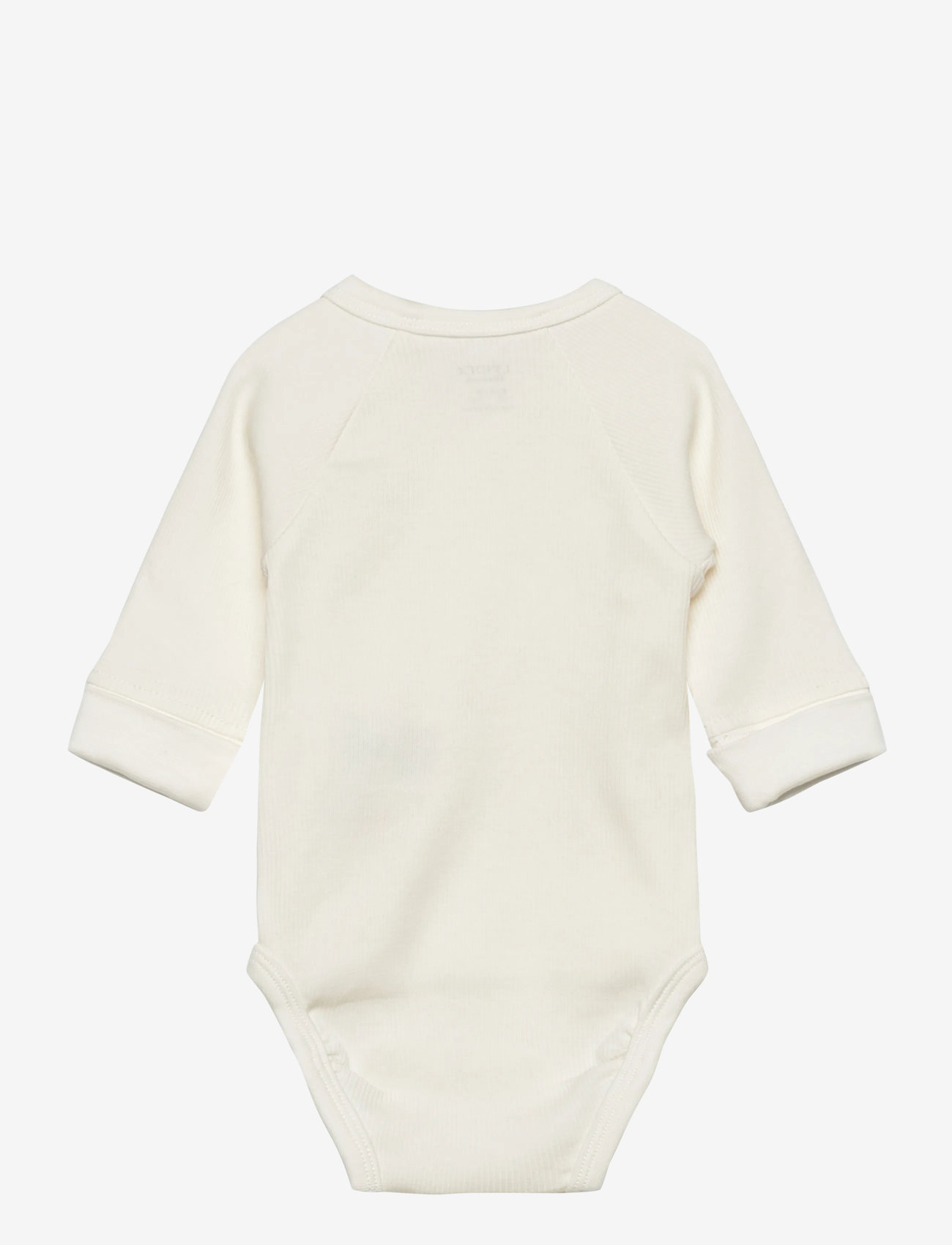 Lindex - Ribbed wrap bodysuit - body z długimi rękawami - light dusty white - 1