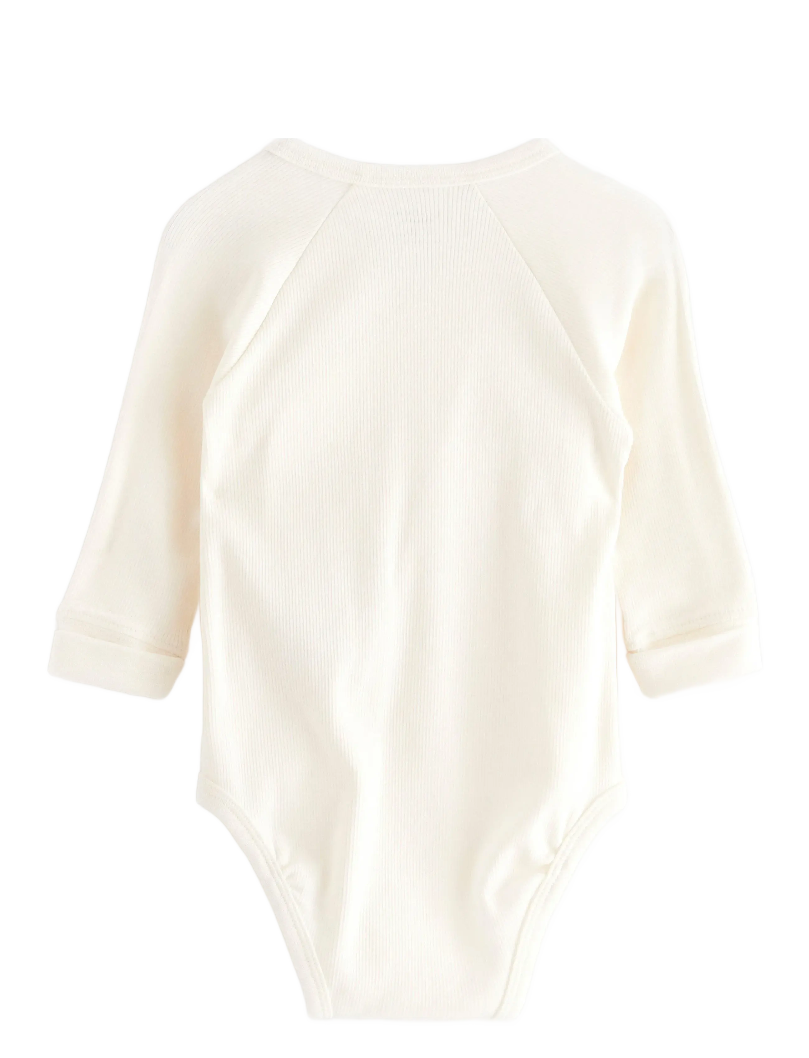 Lindex - Body wrap rib solid - langærmede bodyer - light dusty white - 1