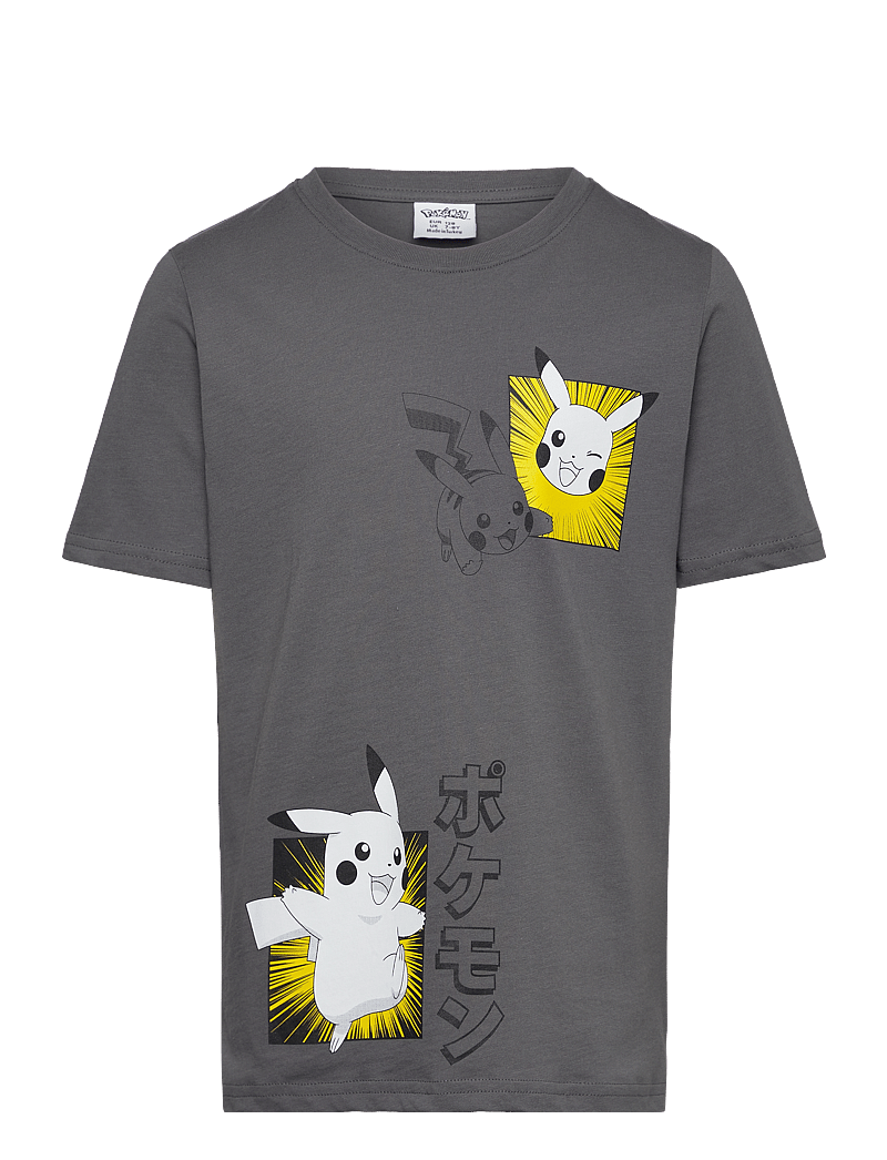 Lindex - T shirt Pokemon - kortærmede t-shirts - dark dusty grey - 0
