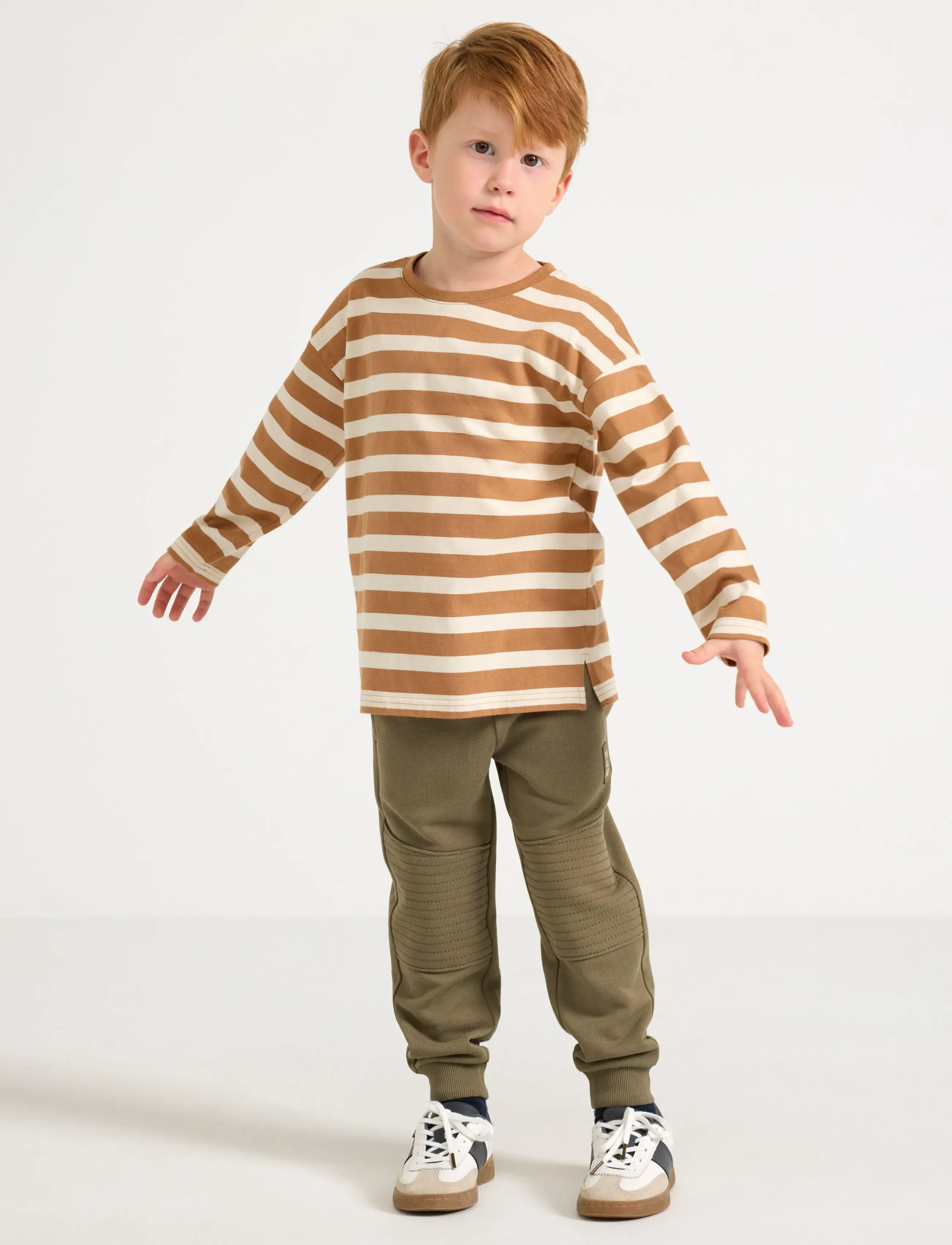 Lindex Trousers essential Knee 2 pack - Püksid - DARK KHAKI GREEN / khaki/green