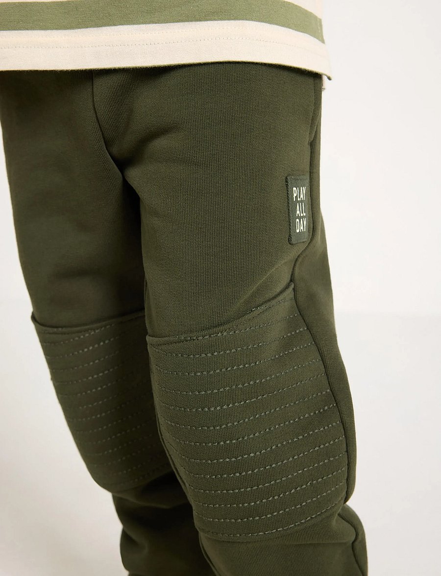 Lindex - 2-pack joggers with reinforced knees - jogginghosen - dark khaki green - 4