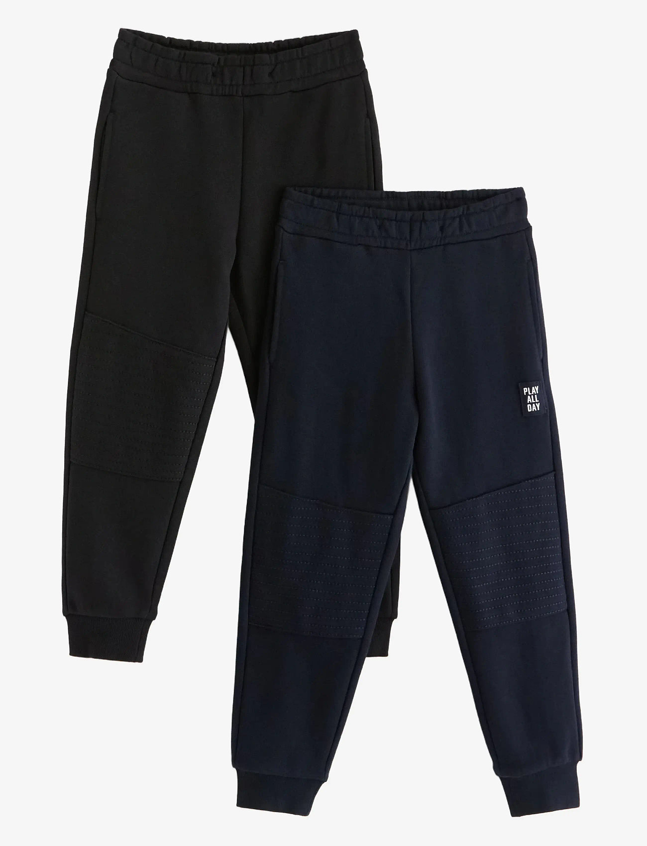 Lindex - 2-pack joggers with reinforced knees - sweatpants - dark navy - 0