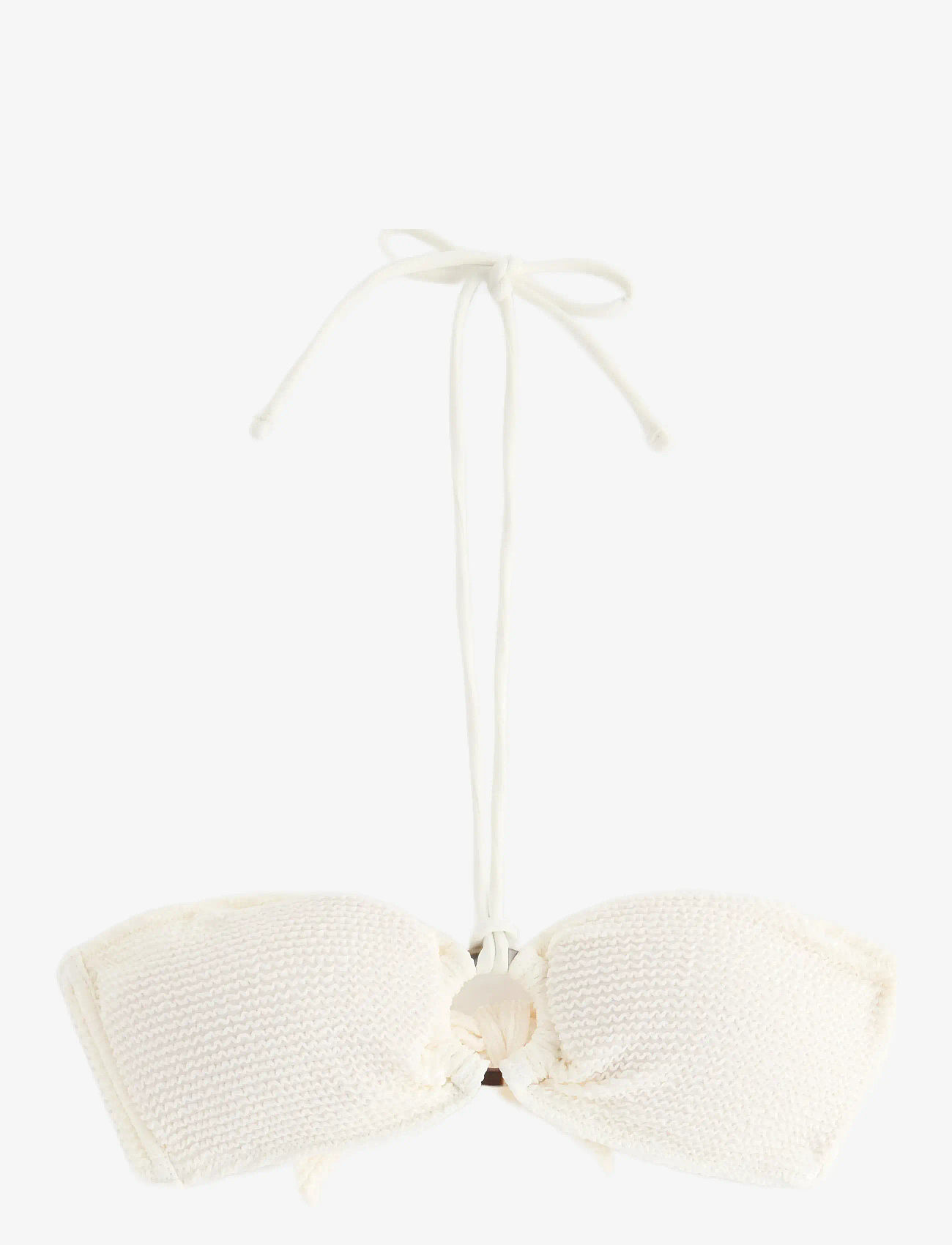 Lindex - Bra Bandeau Brie Crepe - bandeau-bikini-oberteile - light white - 1