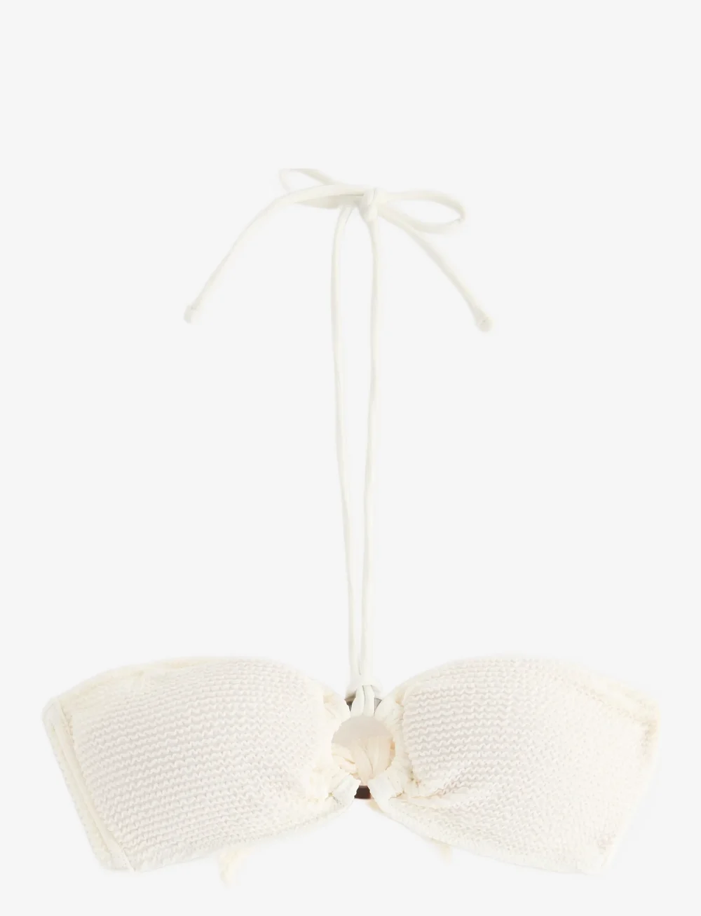 Lindex - Bra Bandeau Brie Crepe - bandeau-bikini-oberteile - light white - 1