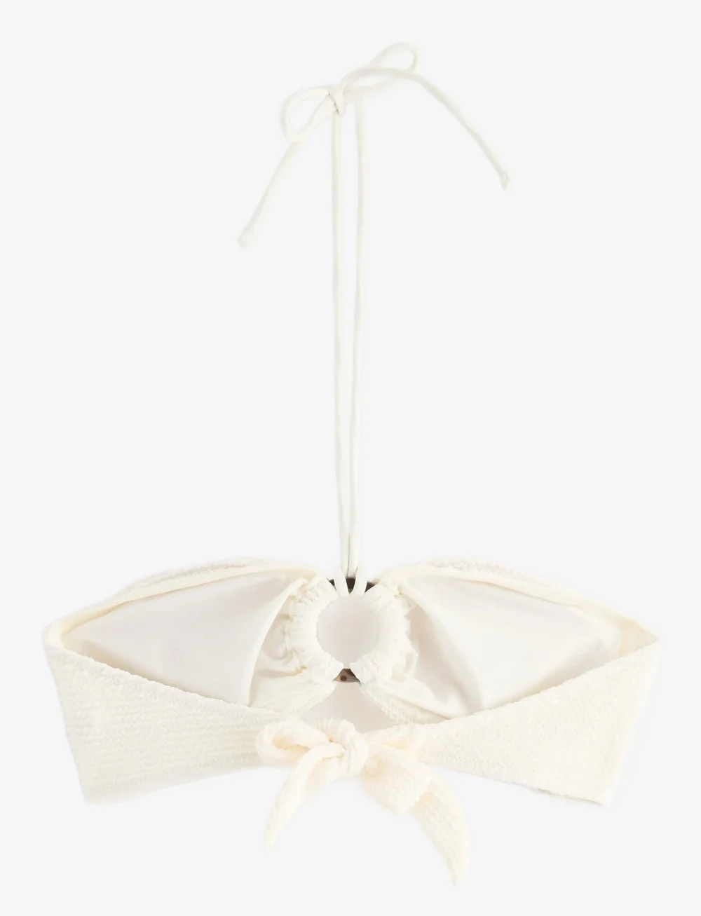 Lindex - Bra Bandeau Brie Crepe - bandeau-bikini-oberteile - light white - 2