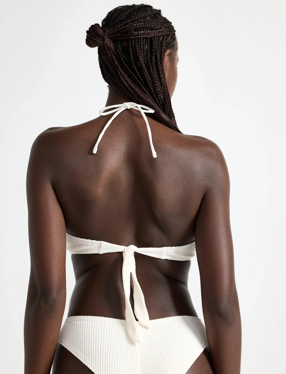 Lindex - Bra Bandeau Brie Crepe - bandeau-bikini-oberteile - light white - 3