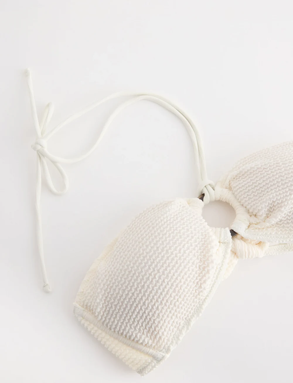 Lindex - Bra Bandeau Brie Crepe - bandeau-bikini-oberteile - light white - 5