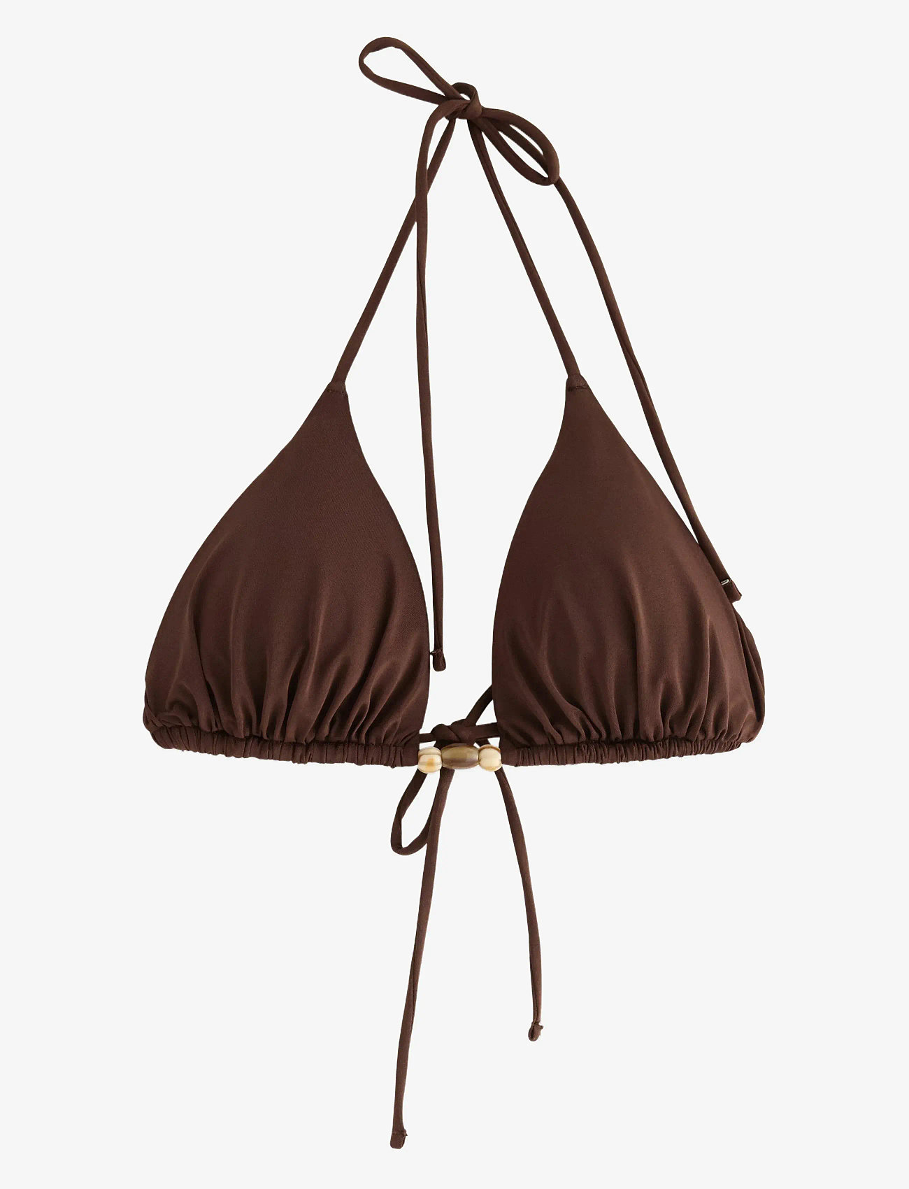 Lindex - Triangle bikini bra - dreieck-bikini-oberteile - dk brown - 1