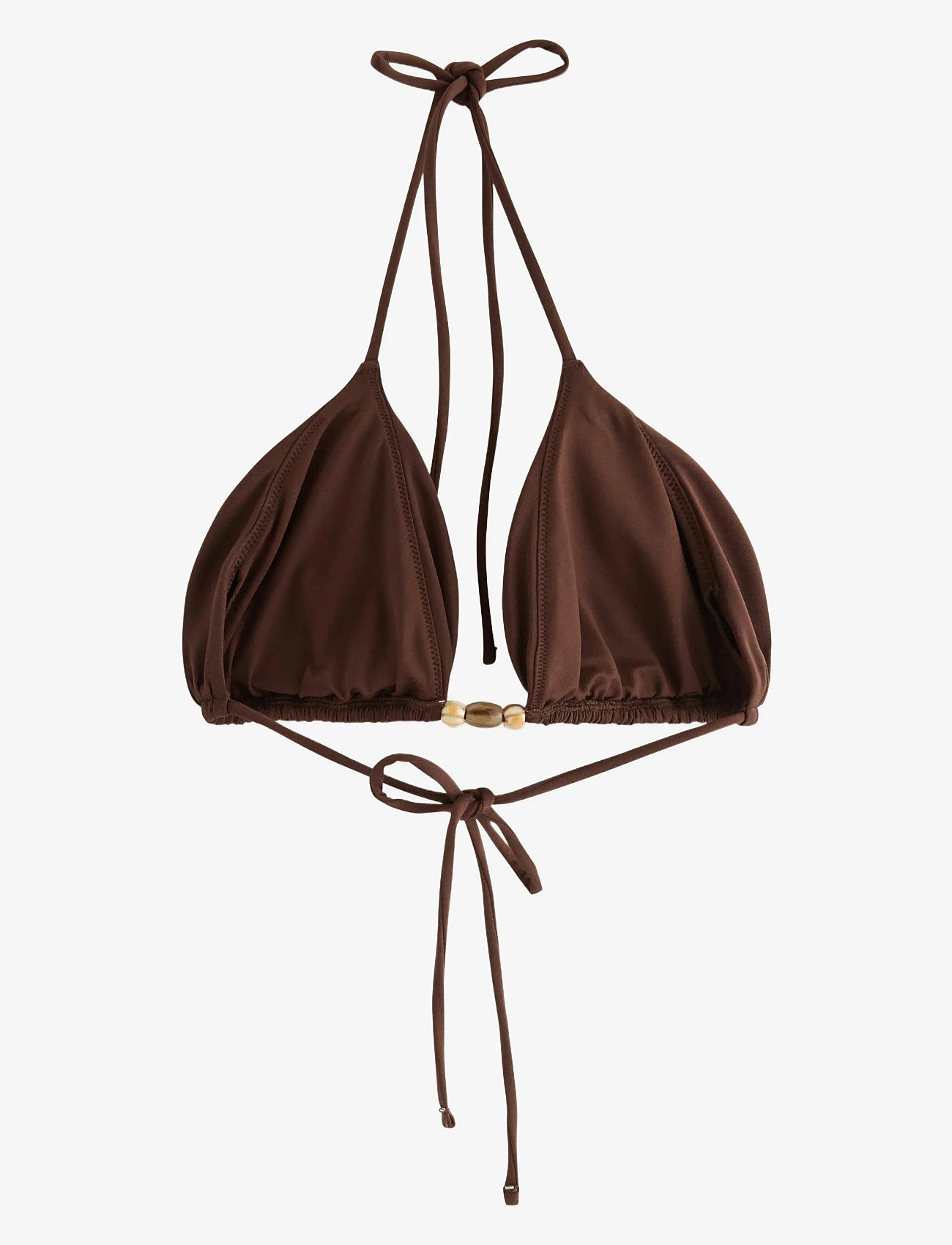 Lindex - Triangle bikini bra - dreieck-bikini-oberteile - dk brown - 2