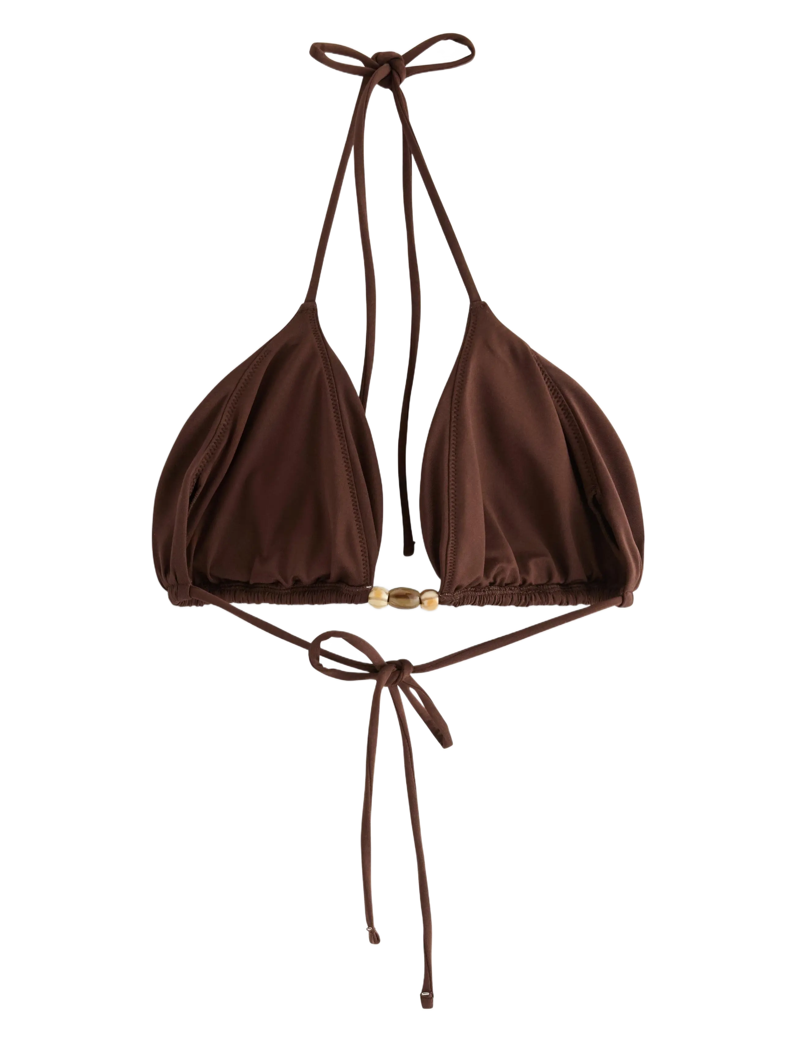 Lindex - Triangle bikini bra - kolmnurksed bikiinide ülaosad - dk brown - 2
