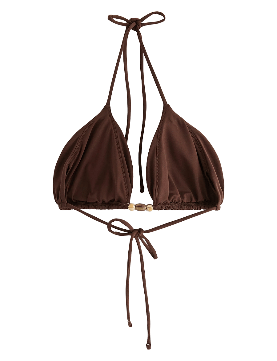Lindex - Triangle bikini bra - dreieck-bikini-oberteile - dk brown - 2