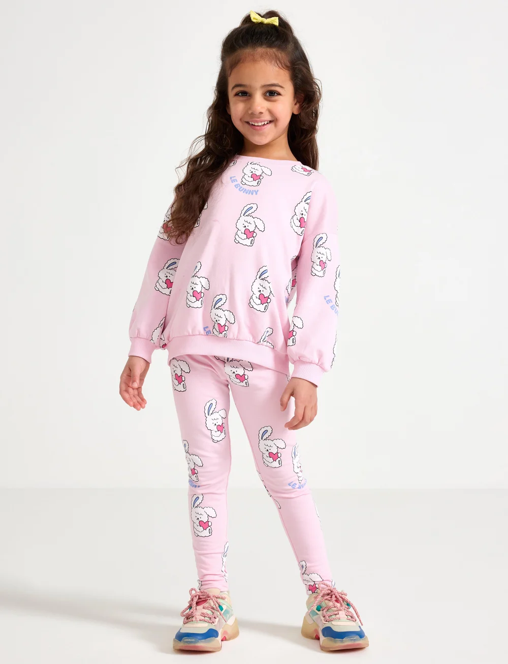 Lindex - Leggings br AOP bunnies - leggings - light pink - 0