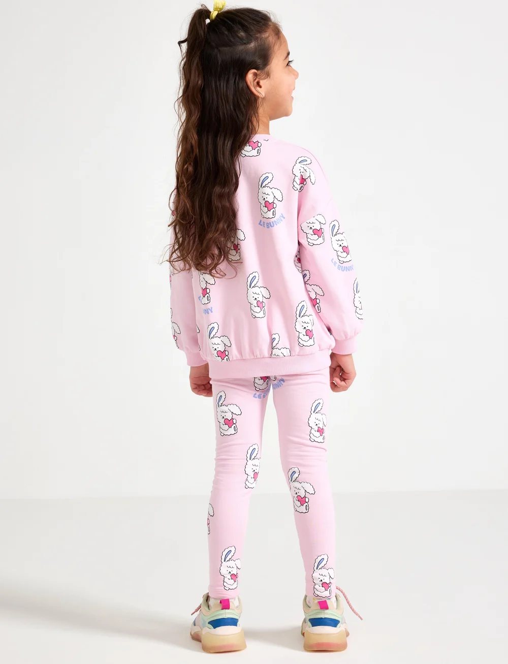 Lindex - Leggings br AOP bunnies - leggings - light pink - 3