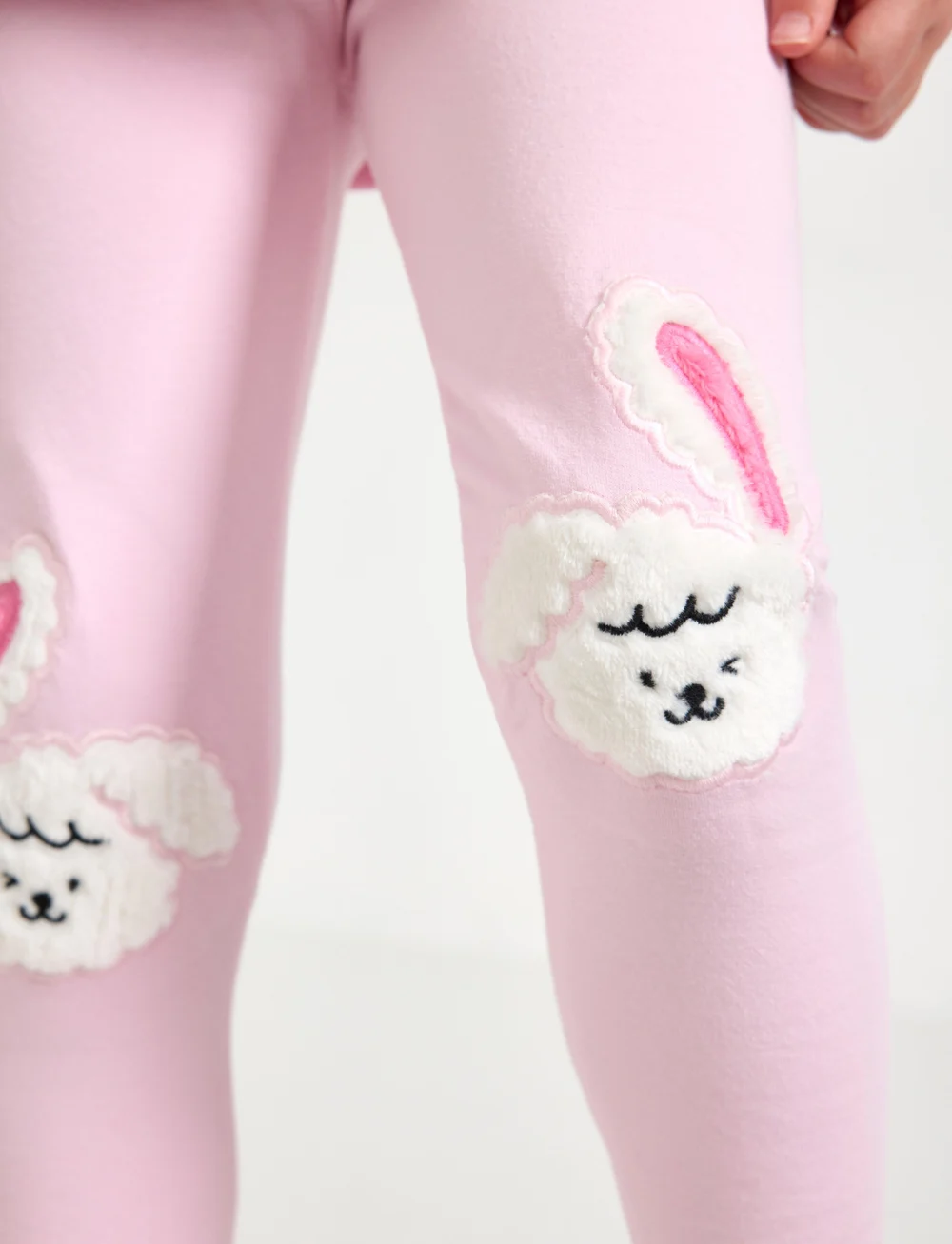 Lindex - Leggings bunnies knee applique - leggings - light pink - 4