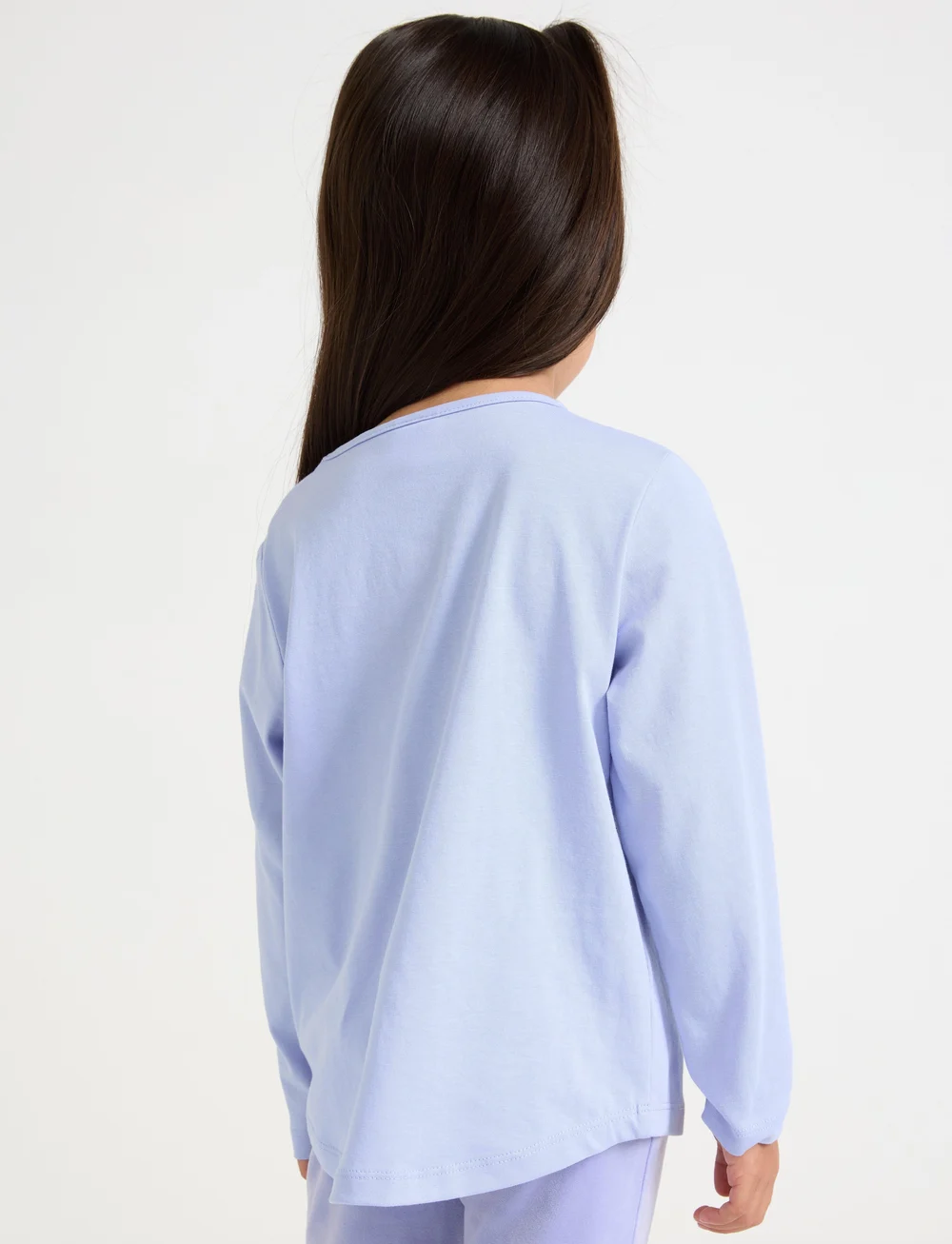 Lindex - Top l s pile applique - long-sleeved t-shirts - light blue - 3