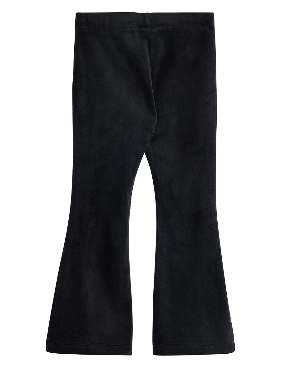 Lindex - Leggings flare velour solid - leggings - black - 2