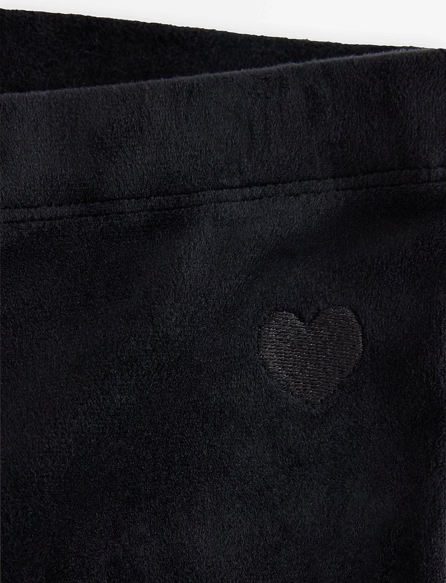 Lindex - Leggings flare velour solid - leggings - black - 5