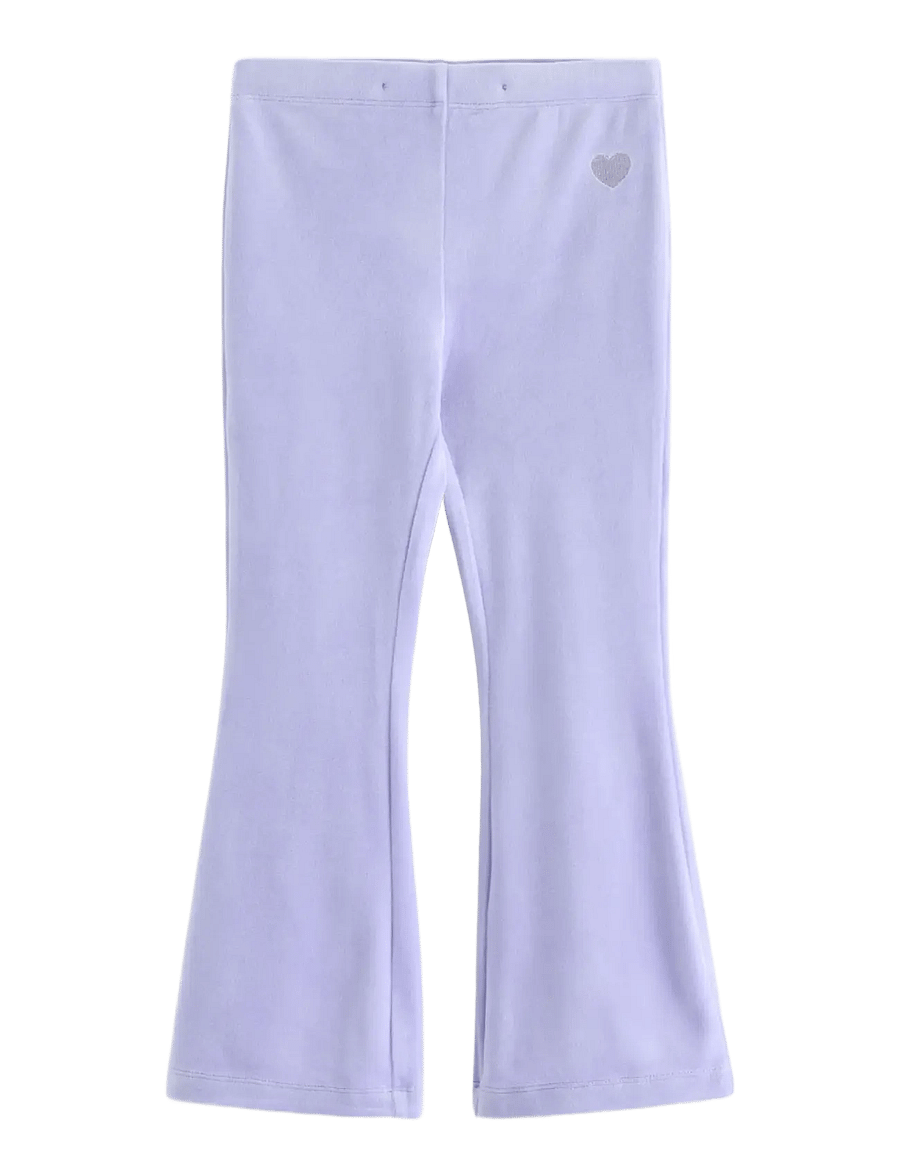 Lindex - Flared leggings in velour - leggings - light blue - 1