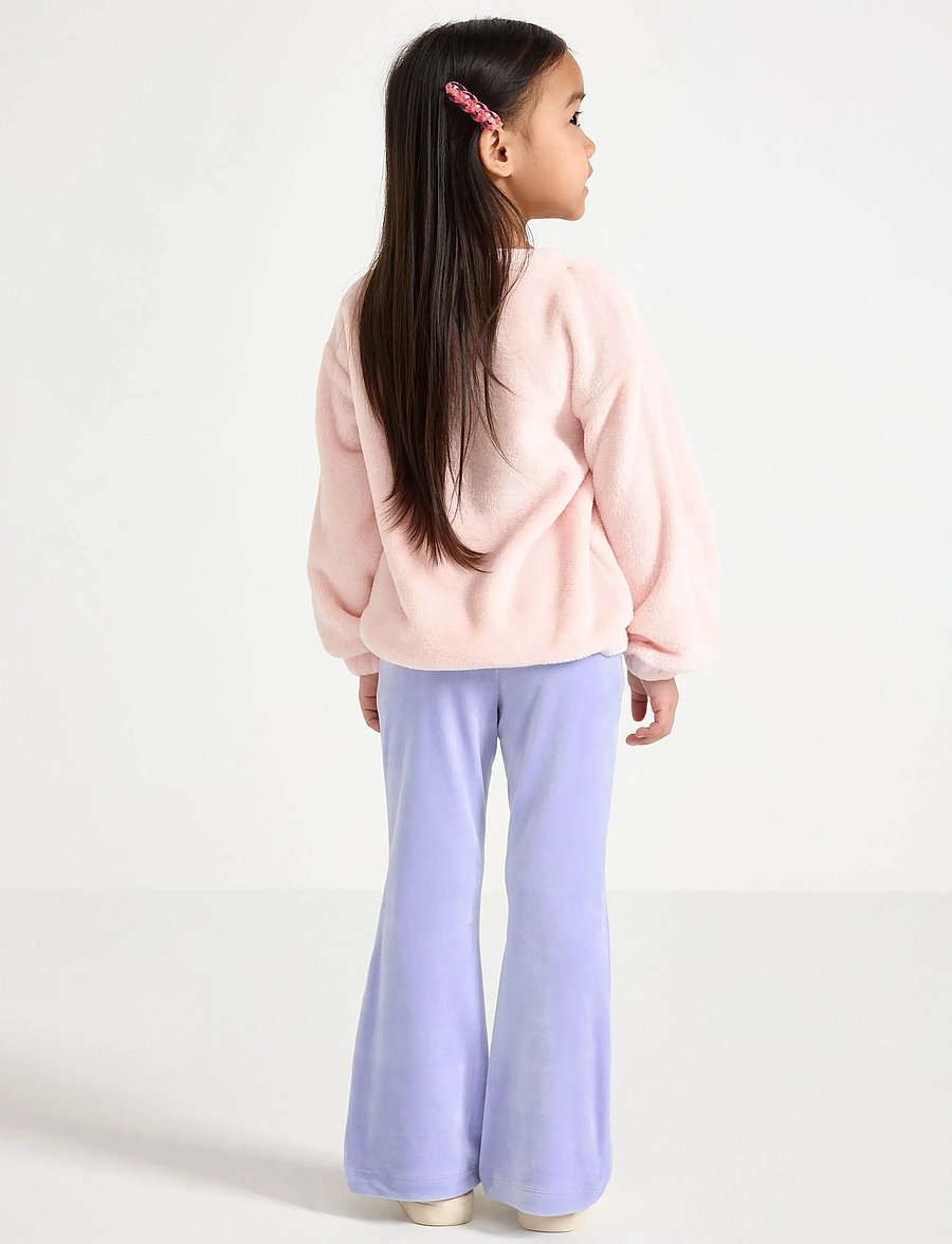 Lindex - Flared leggings in velour - leggings - light blue - 3