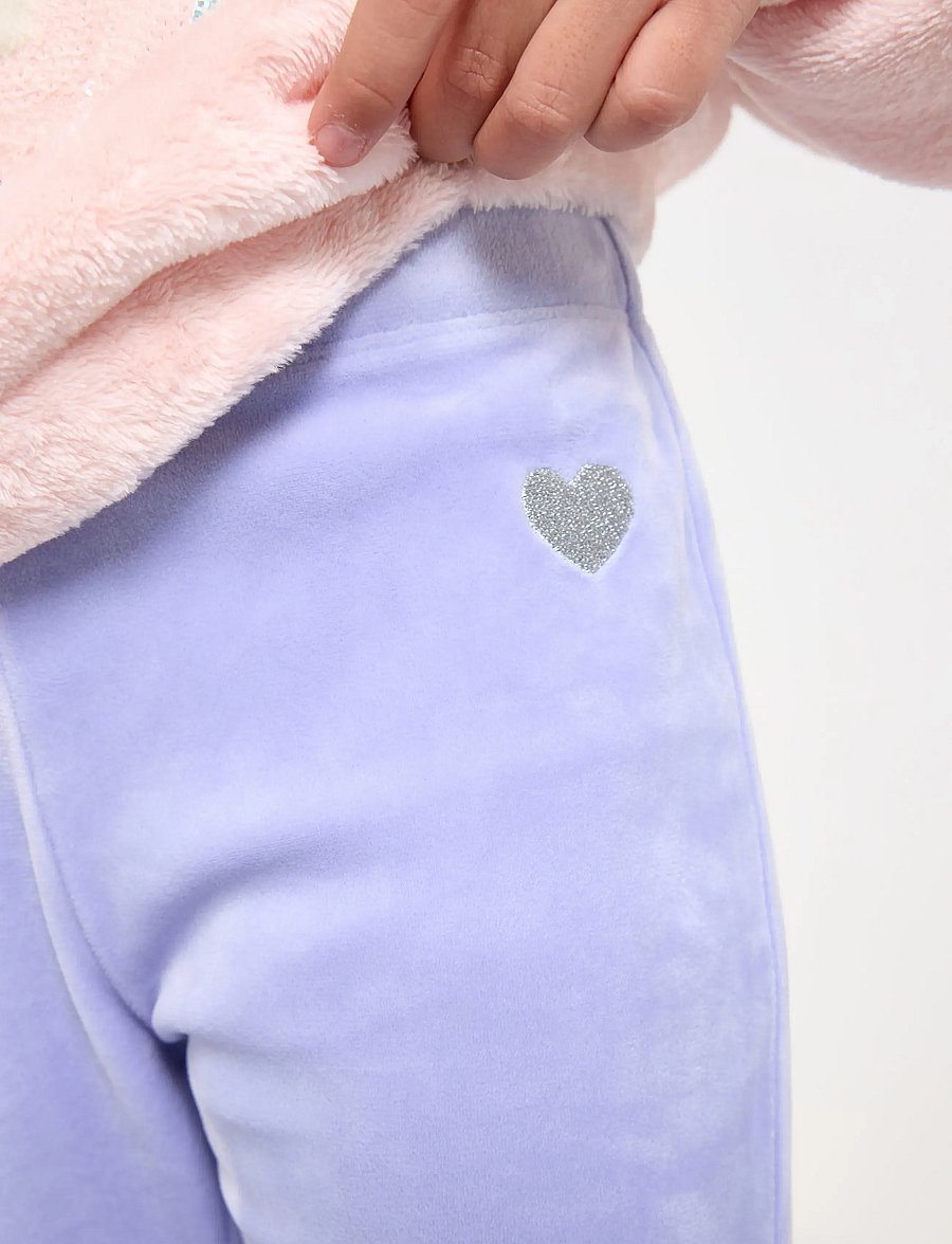Lindex - Flared leggings in velour - leggings - light blue - 4