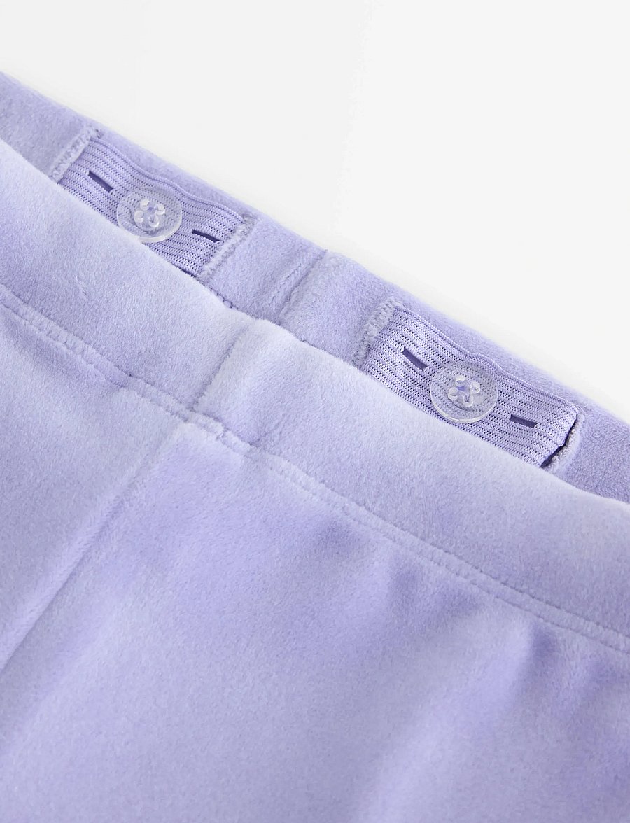 Lindex - Flared leggings in velour - leggings - light blue - 5