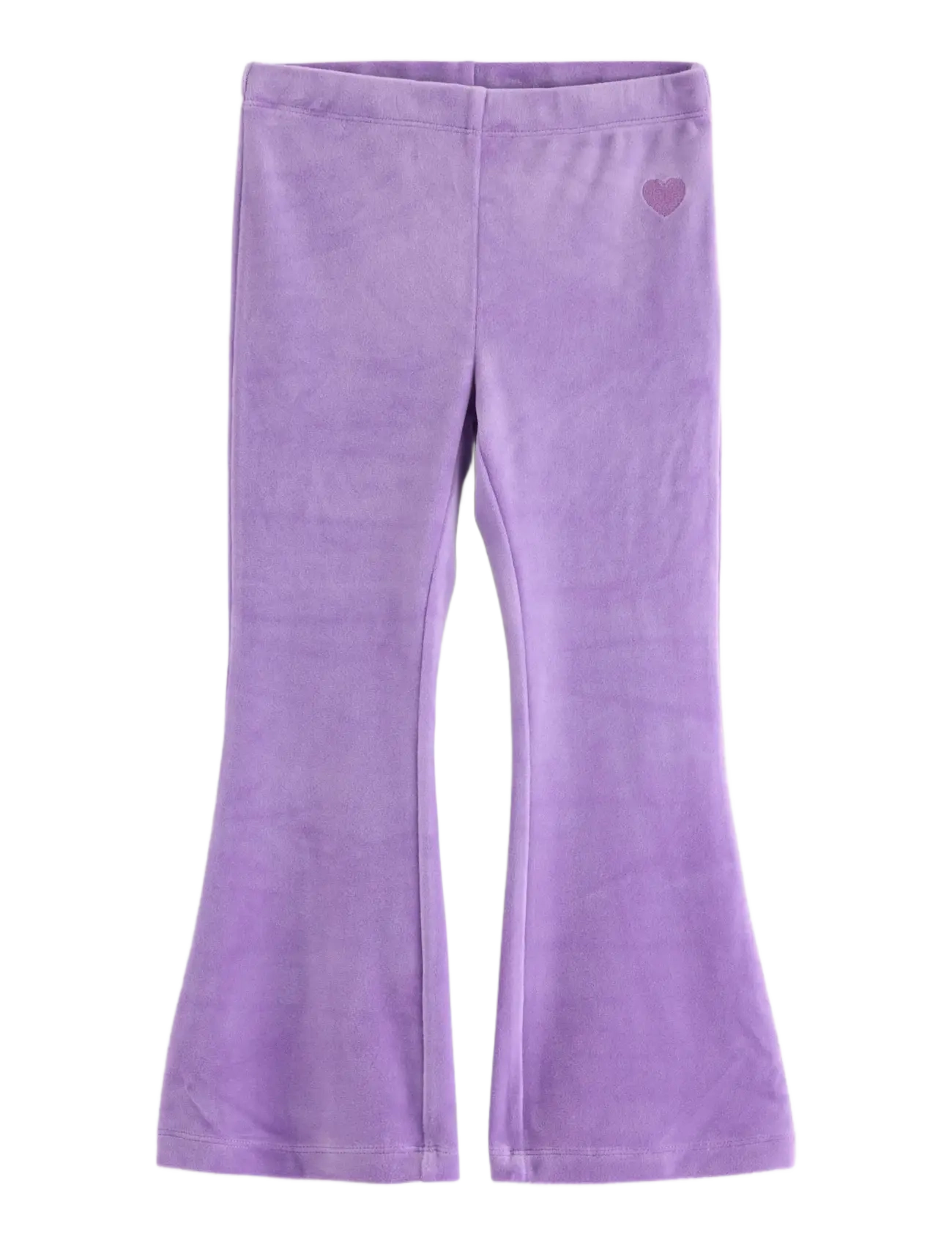 LINDEX Flared Leggings In Velour Lila - 122 - Kinder