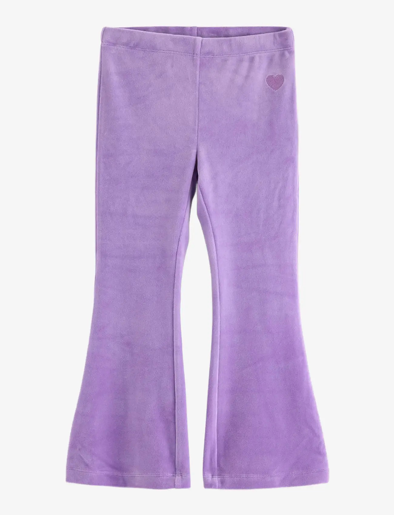 Lindex - Leggings flare velour solid - leggings - lilac - 1