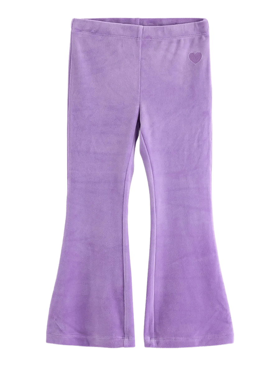 Lindex - Leggings flare velour solid - leggings - lilac - 1