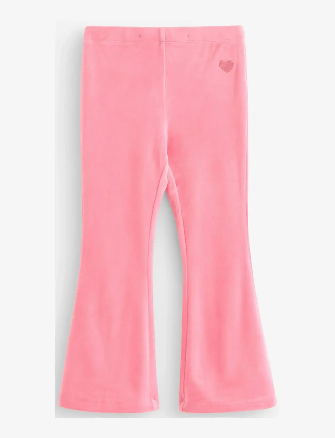 Lindex - Flared leggings in velour - leggings - pink - 1
