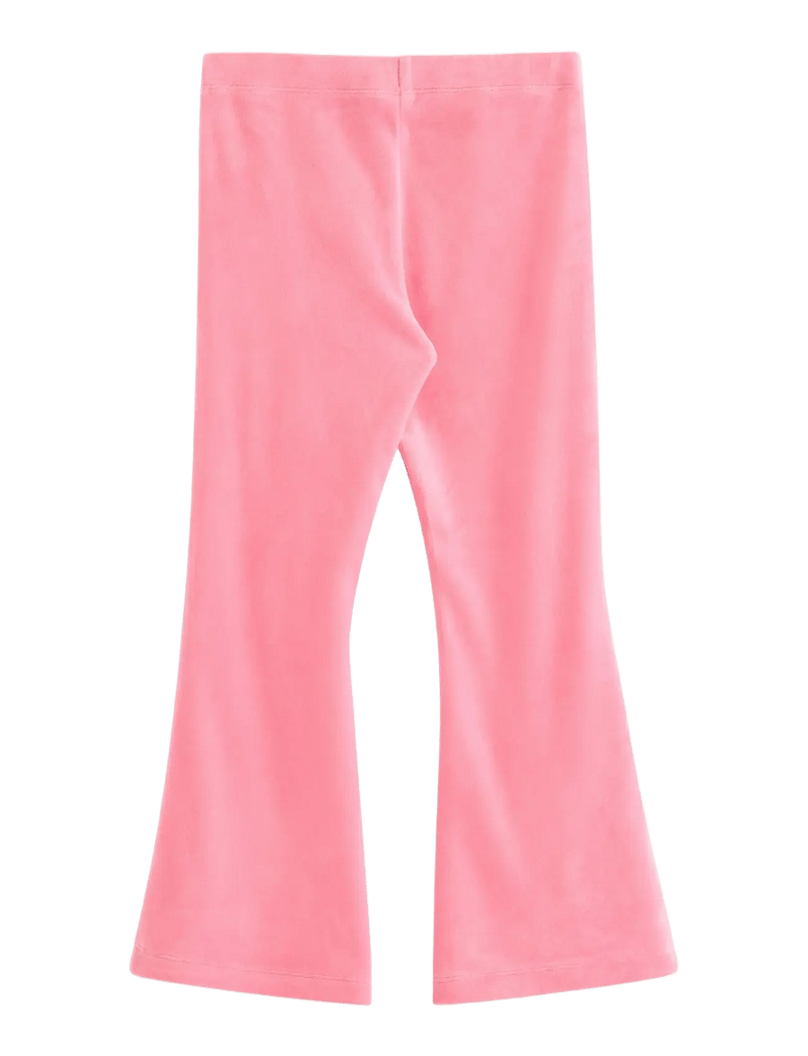 Lindex - Leggings flare velour solid - leggings - pink - 2