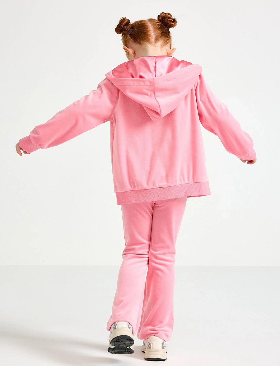 Lindex - Leggings flare velour solid - leggings - pink - 3
