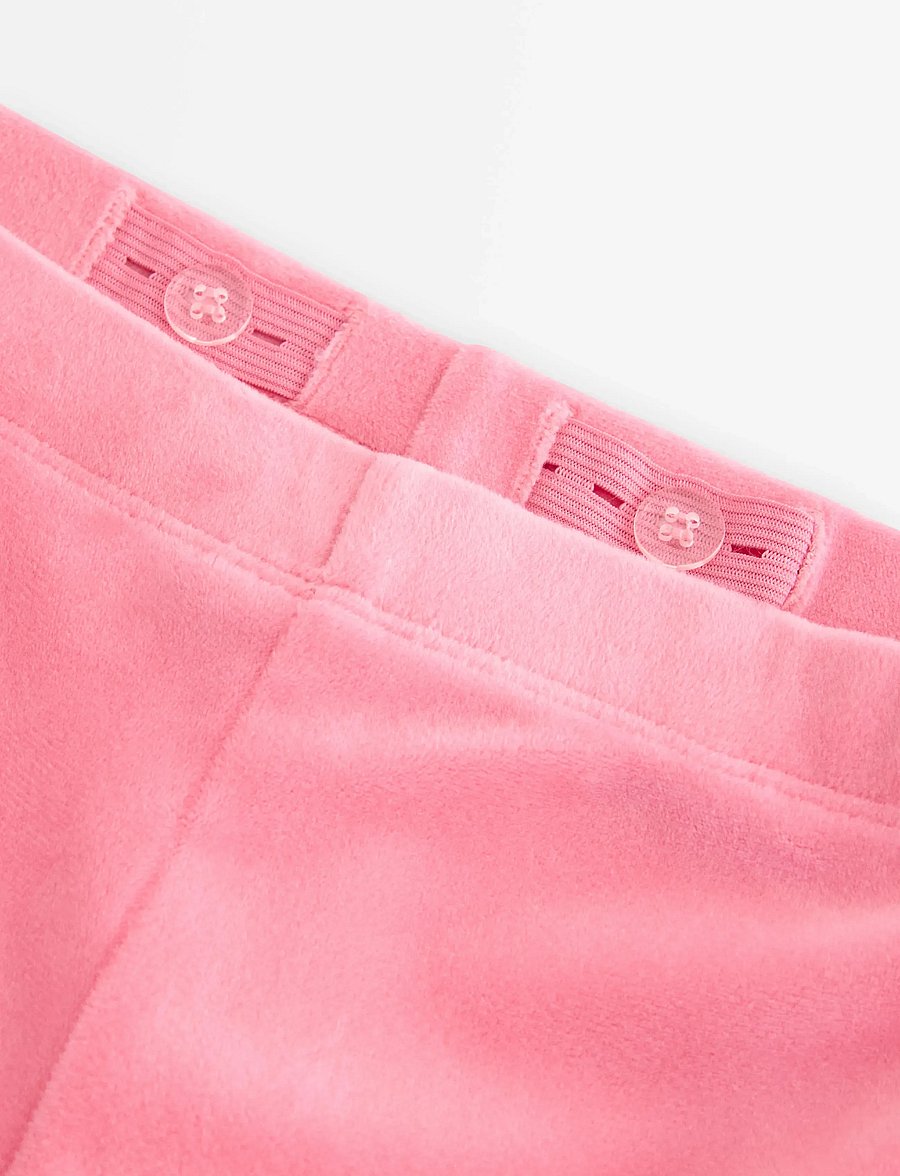 Lindex - Leggings flare velour solid - leggings - pink - 5