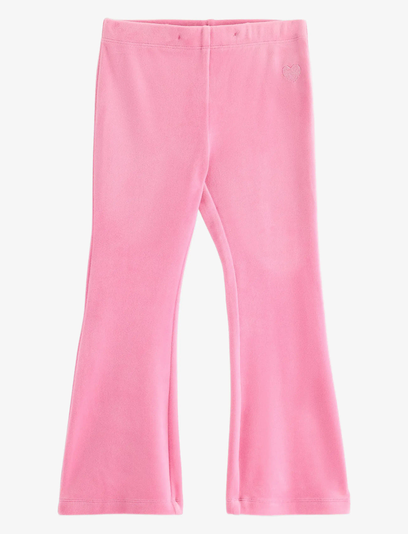 Lindex - Flared leggings in velour - leggings - pink - 1