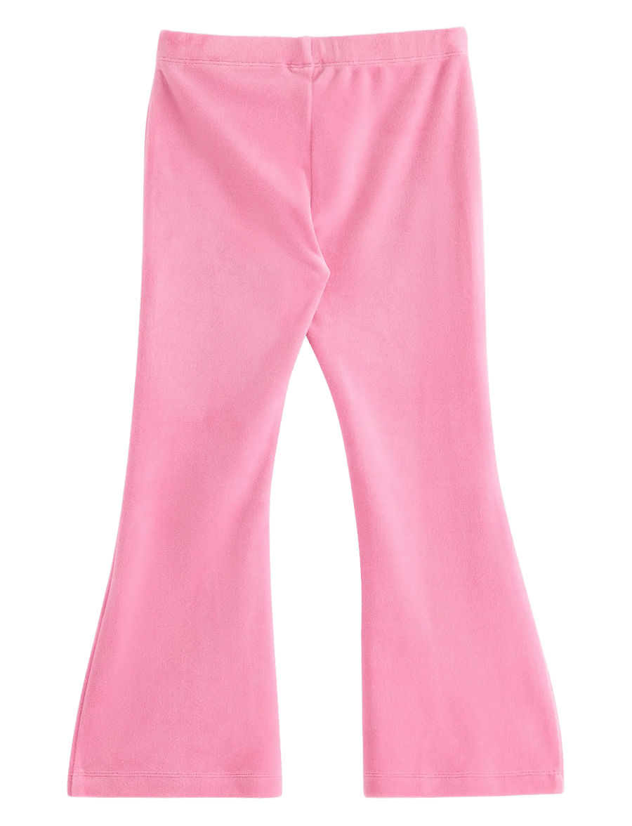 Lindex - Leggings flare velour solid - leggings - pink - 2