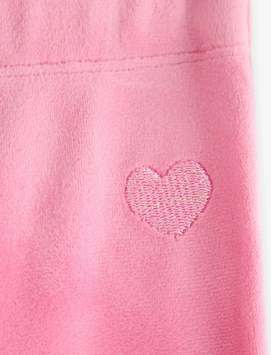 Lindex - Leggings flare velour solid - leggings - pink - 5