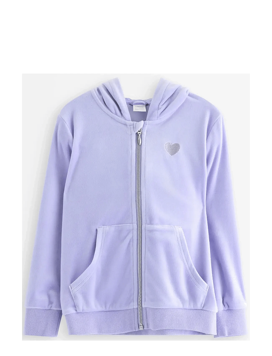 Lindex - Hoodie in velour - kapuzenpullover - light blue - 1